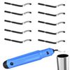 11Pcs Premium Deburring Tool Kit – Durable Handle & Sharp Blades, Tool for Plastic, Metal & Wood, Precision Edge Finishing