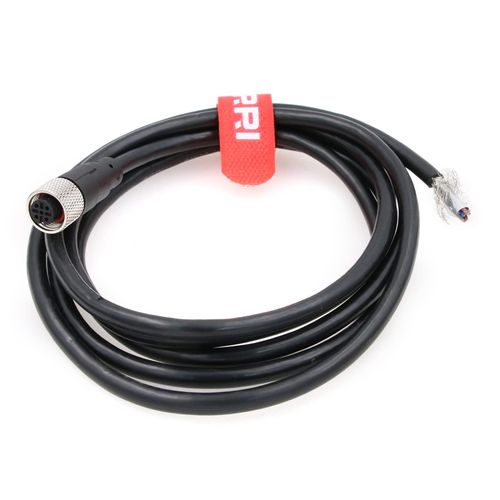 DRRI M12 Sensor Connector 5pin A Code Female Molded to Single End Industrial Cable for Automated Industrial Sensor Connections