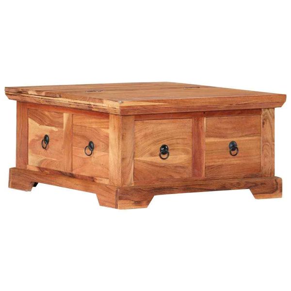 Coffee Table End Table Accent Sofa Table Solid Wood Acacia 26.0 Inch vidaXL