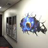 Removable 3D Outer Space Planet Stars Wall Door Cling Decal