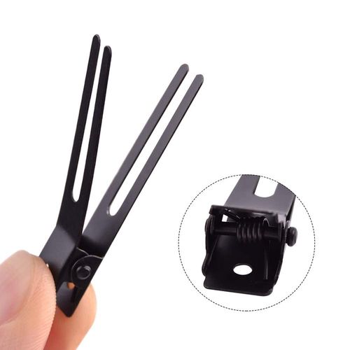 50pcs Hairdressing Double Prong Pin Curl Clips, 1.8 Inches Hairstyle Clips for Styling Sectioning, Metal Alligator Clips Hairpins for Women Girls Hair Styling, Makeup, Hair Salon
