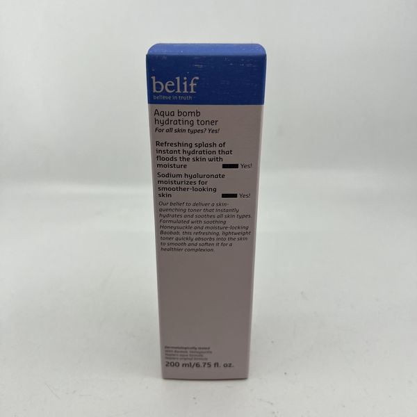 belif Aqua Bomb Hydrating Toner, 6.75 fl oz, NEW