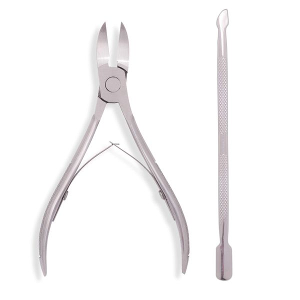 315 Supplies Cuticle Remover Tool Set with Cuticle Cutter and Cuticle Pusher - Stainless Steel Professional Trimmer Scissors Cuticle Nipper Pusher Nail Care Manicure Pedicure