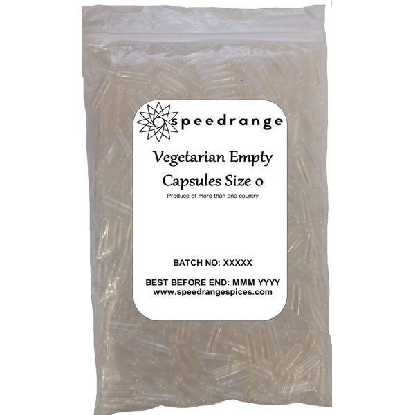 Empty Vegetarian Capsules Pullulan Clear Size 0-100 Capsules