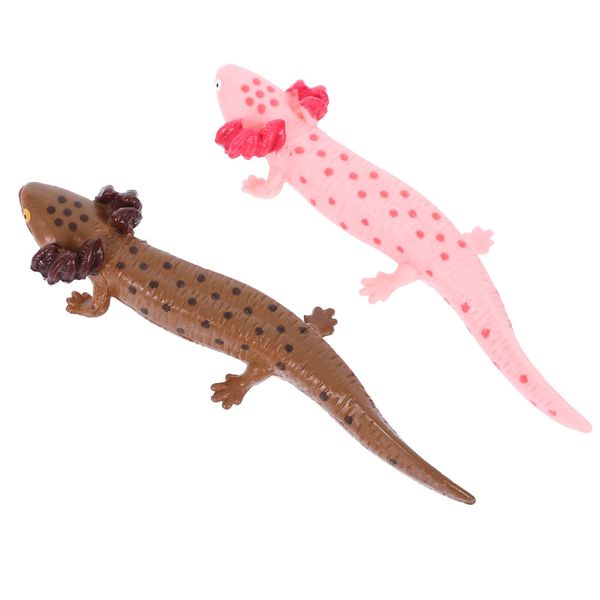 TOYANDONA 2pcs Salamander Model Toy Simulation Salamander Ornaments Garden Decoration Desktop Adornment Salamander Figurine Desk Salamander Models Garden Salamander Statue Home Decor Plastic