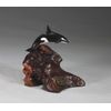 Orca Sculpture by John Perry Small Down-tail version 4 inches tall.