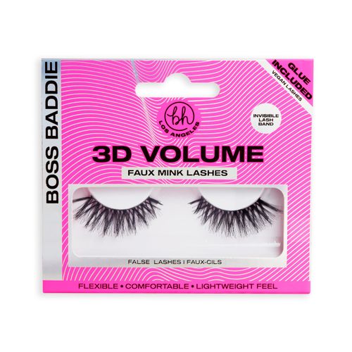 Bra Los Angeles 3D Faux Mink Volume Lashes, facile da usare, extra volume, con colla, Boss Baddie