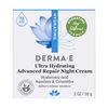 DERMA-E Hydrating Night Cream – Overnight Face Moisturizer with Anti-Aging Hyaluronic and Green Tea Acid to Smooth and Nourish, 2 Oz
