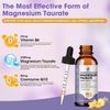 2*60ml Magnesium Taurate Drop for Muscle Function, Nerve, Heart Health Support