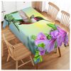 Walmsco Tablecloth Hummingbird Purple Flowers Decor For Dining Room Kitchen Rectangular Table Cover 132 * 178cm