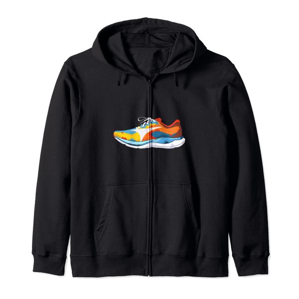 Running Shoe Zip Hoodie