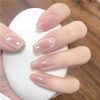 24pcs Pearl Pendant Nail Tips Double Sided Adhesive Tape for Wedding, Party, Afterparty, Nail Art
