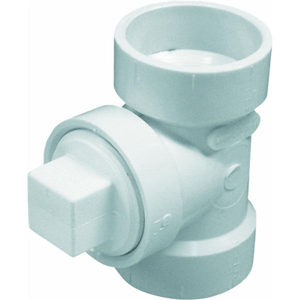 Genova Products 71320 Test Tee Pipe Fitting with Plug, 2"