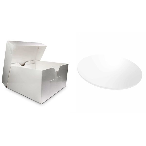 Cake Board and Cake Box - 10 (White Masonite)