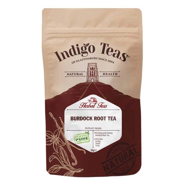 Indigo Herbs Burdock Root Tea 50g - Naturally Caffeine Free - Detox - Cleanse - Digestive Aid