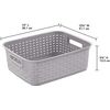 STERILITE Cement Short Weave Basket, Multi