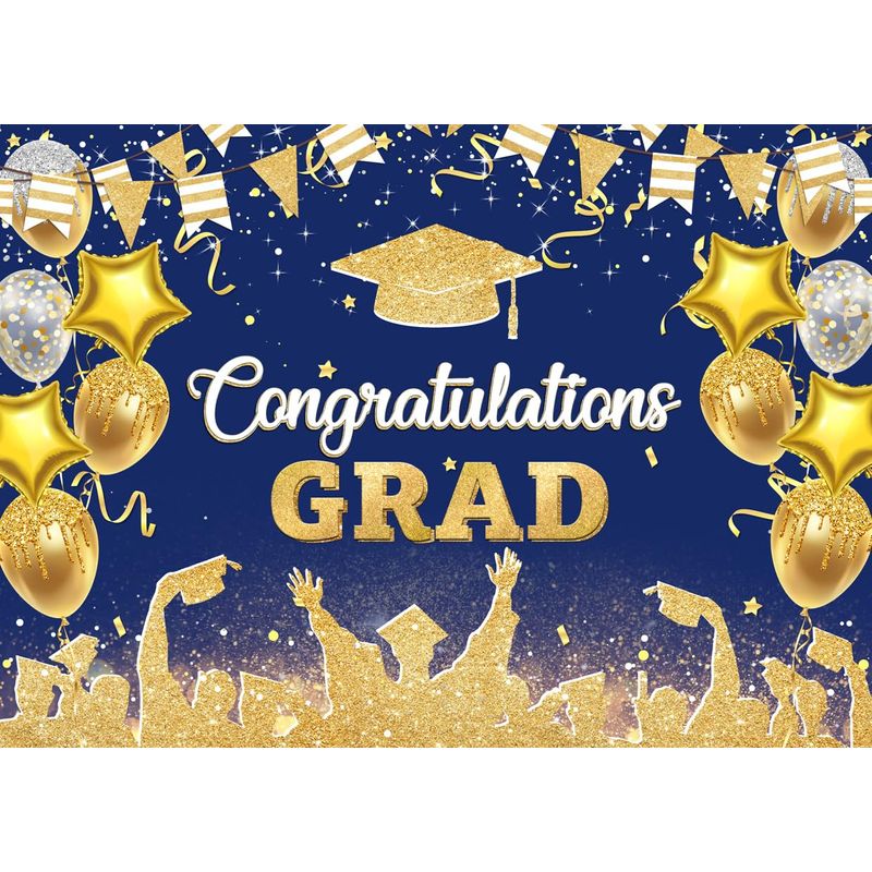 LYRYGS 7X5ft Congrats Grad Backdrop Congratulations Graduate ...