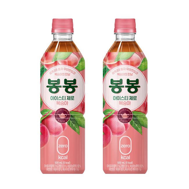 (Official) Bonbon Iced Tea Zero Peach 500PET 24 packs