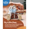 WE Games Wooden Checkers Pieces Only (1.06 inch), Checker Board Game & Backgammon Pieces, 24 Brown and Natural Stained Stackable Ridges with a Drawstring Storage Bag, Replacement Game Piece