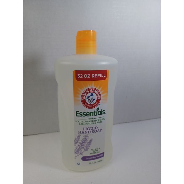 New ARM & HAMMER Essentials Liquid Lavender Vanilla Hand Soap 32oz Refill