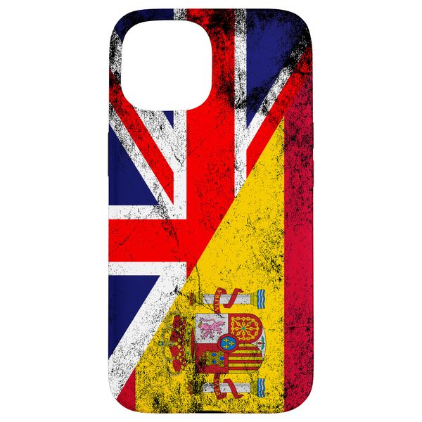 United Kingdom & Spain Flags - British Spanish Case for iPhone 15
