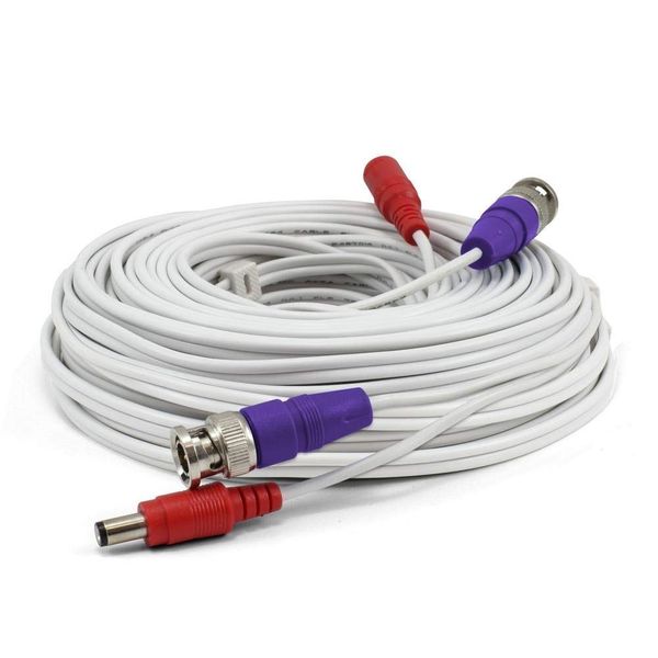 50ft BNC Extension Cable for DVR Cameras Weatherproof 4K Ultra HD Support