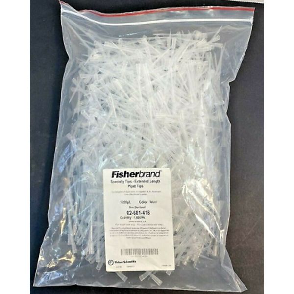 Fisher Scientific Pipette Tips 200 ul Extended Length Total of 2000 Tips