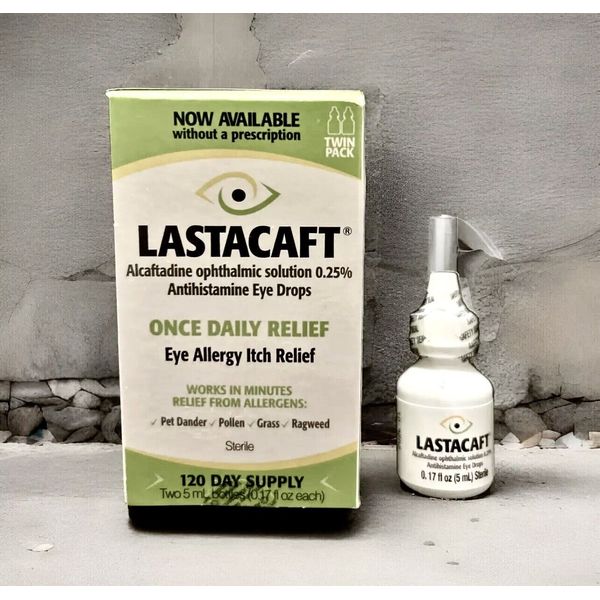 Lastacaft Once Daily Allergy Eye Drops, 1 x 5ml bottle, 60 Day Supply