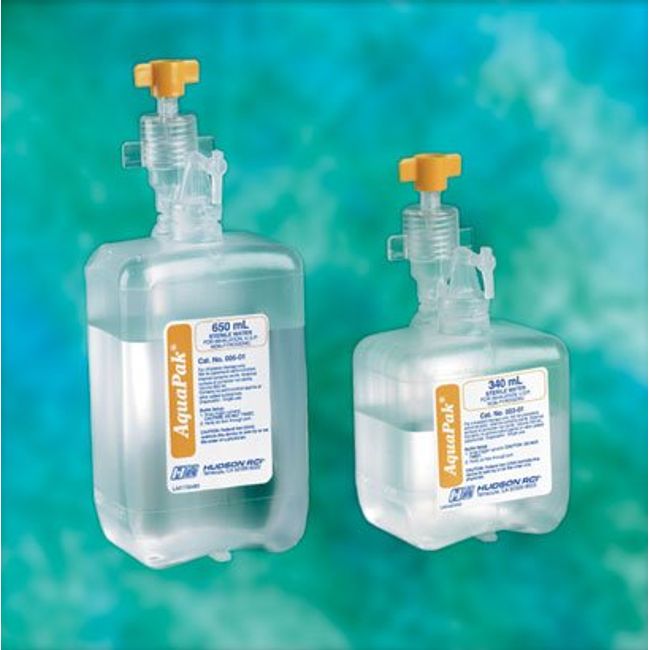 Aquapak Humidifier Kit w/650mL Sterile Water, Humidifier Adapter - 10/case