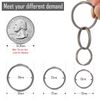 KeyUnity KA19 Key Ring for Keychain, Titanium Split Ring 22/27/33mm Side Pushing Round Flat Key Ring for Man & Women (1L+1M+1S)