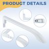 Refrigerator Door Handle Plastic 17" 2 Pack Easy Install Replacement White