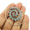 Two Tone Spiral Threader 925 Sterling Silver Earrings