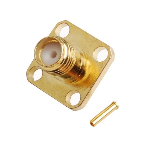 2pcs RF Connector Adapter Coaxial SMA Jack Solder Panel Mount 4-Hole for RG405 .086" Cable Ships from USA