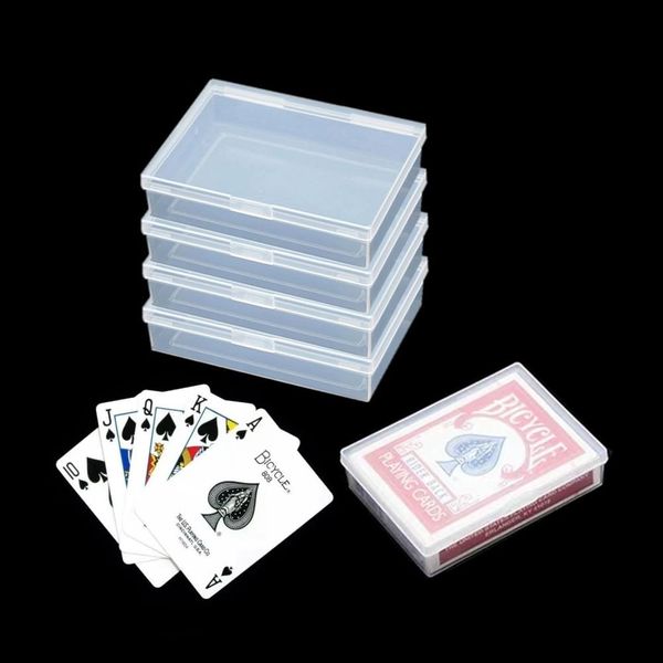 DKAOVH 4 Pcs Playing Card Case, Playing Card Box,Playing Card Storage Box, Card Deck Holder for Bank Card, Business Card, Game Cards