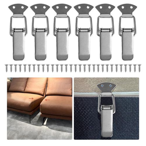 nsgglecher 6 Pack Sectional Couch Connector with Screws,Sectional Sofa Connector Bracket，Sofa Clips，Sectional Furniture Connectors
