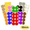 120 x Red Sticky Dots - 50mm 2 Inch - Round Colour Coding Dot Stickers - 15 Sheets
