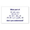 CafePress Maxwell's Equations Rectangle Sticker Rectangle Bumper Sticker Car Decal