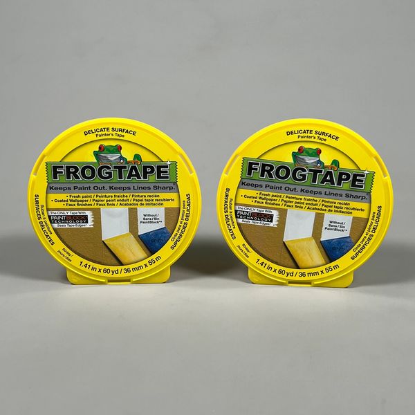 2-PK SHURTAPE FROGTAPE Multi-Surface Masking Tape Yellow 1.41 in x 60 yd 334563