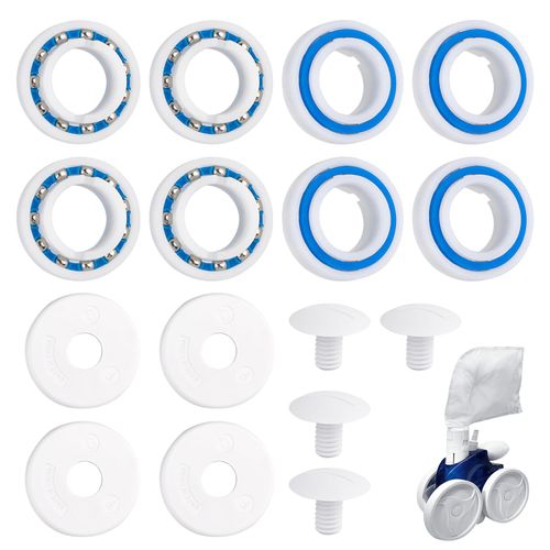 ARPOVIST 16 PCS Pool Cleaner Rebuild Kit for Polaris 280 180，Replacement Parts Includes C60 Ball Bearings, C55 Screws, C64 Washers,Compatible with Polaris Pool Cleaner Wheels, Roller Assembly