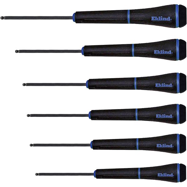 EKLIND 92600 PSD Ball-Hex (allen) Precision Screwdriver - 6pc set Metric MM sizes 1.3-4