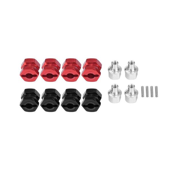 4Pcs RC Car Wheel Hub Adaptor, RC Wheel Hex Hub Metal Adaptor for Traxxas Hsp Redcat Remote Control Crawler Upgrade Part(12mm)