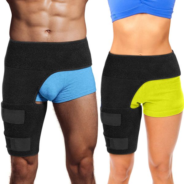 Hip Brace Thigh Compression Sleeve – Hamstring Compression Sleeve & Groin Compression Wrap for Hip Pain Relief. Support for Hip Replacements, Sciatica, Quad Muscle Strains - Small Right