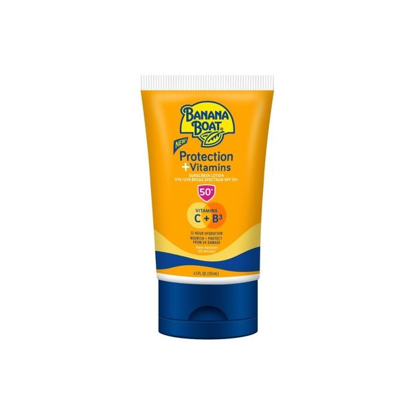 Banana Boat Protection and Vitamins Sunscreen Lotion 4.5 fl oz SPF 50 12/25 Exp