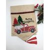 Merry Christmas Farmhouse Red Tuck/Trees table runner Holiday Decor, 3D Pattern
