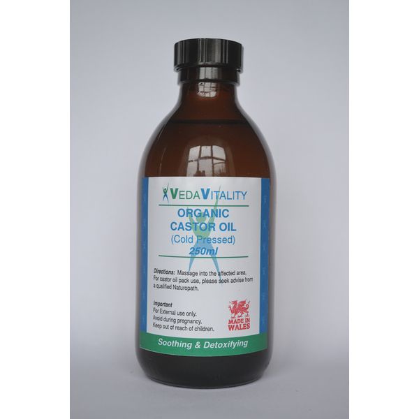 Organic Cold-Pressed Castor Oil (250ml) & Castor Oil Pack Set