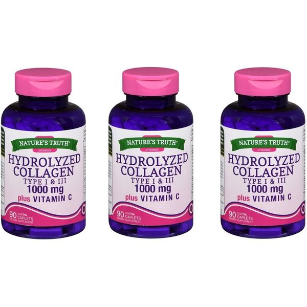 Nature's Truth Ultra Collagen 3000mg 90 Coated Caplets(3 Pack)