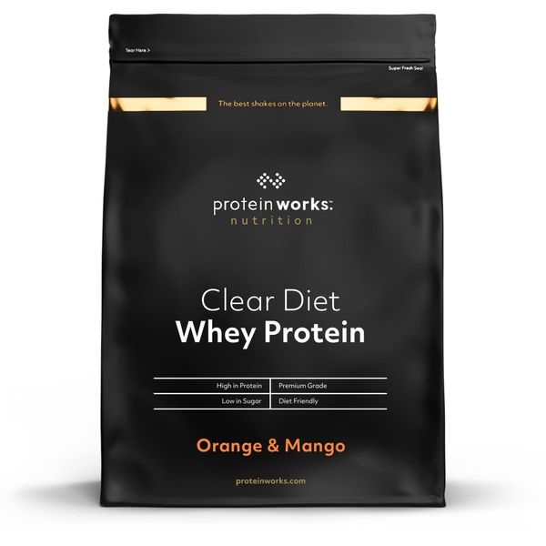 Clear Diet Whey | Orange & Mango | Aromatisierter Proteinshake mit zusätzlichem Süßstoff | Protein Works | 500g