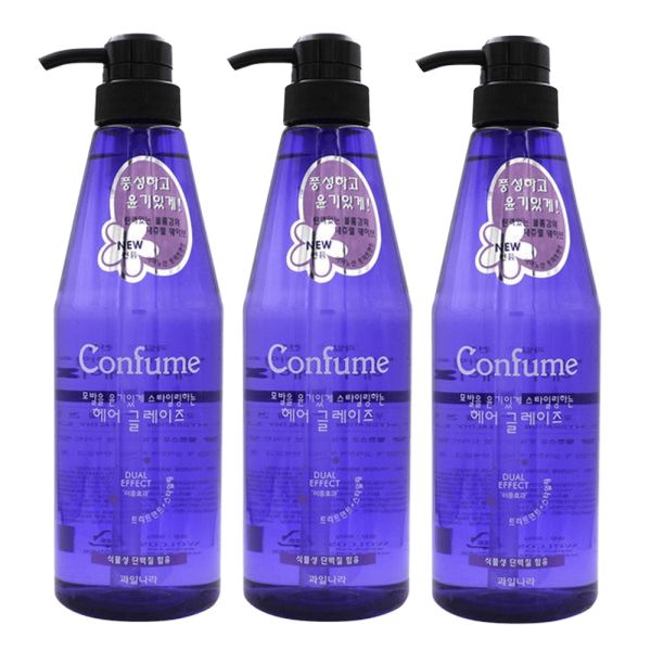 Fruit Nara Confume Hair Glaze 600ml x 3 Elastic and voluminous styling wave hair curl set