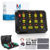 RGB 12Gang Switch Panel Kit Momentary LED Toggle Strobe Light Bar Relay System