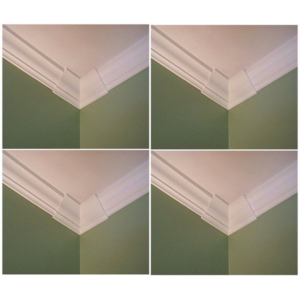 Crown Molding Corners Low Profile, Inside Corners fits 5 1/4" crown (4 pack)